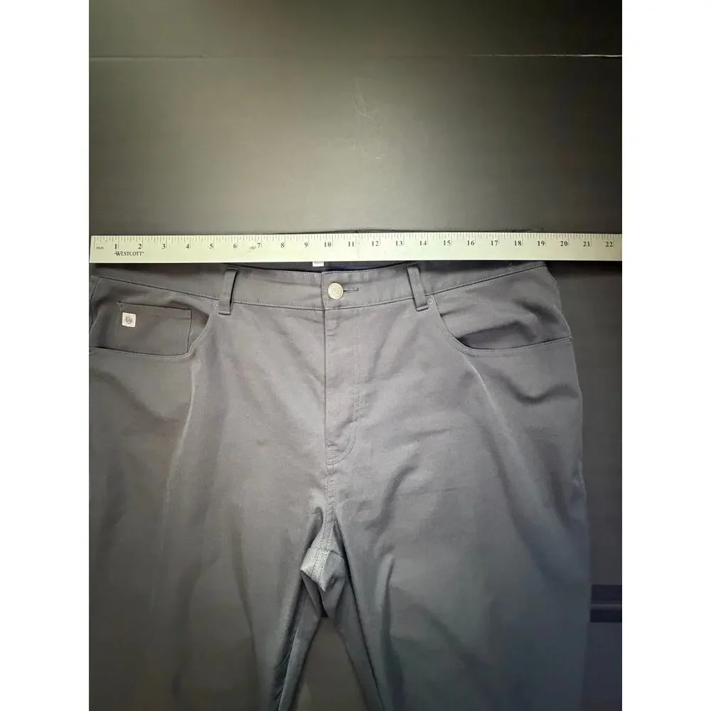 Peter Millar Men’s 38/32 Performance Trousers – Charcoal Black EB66 Style